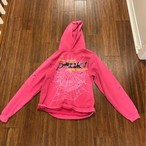 Pink Graphic Hoodie for Men